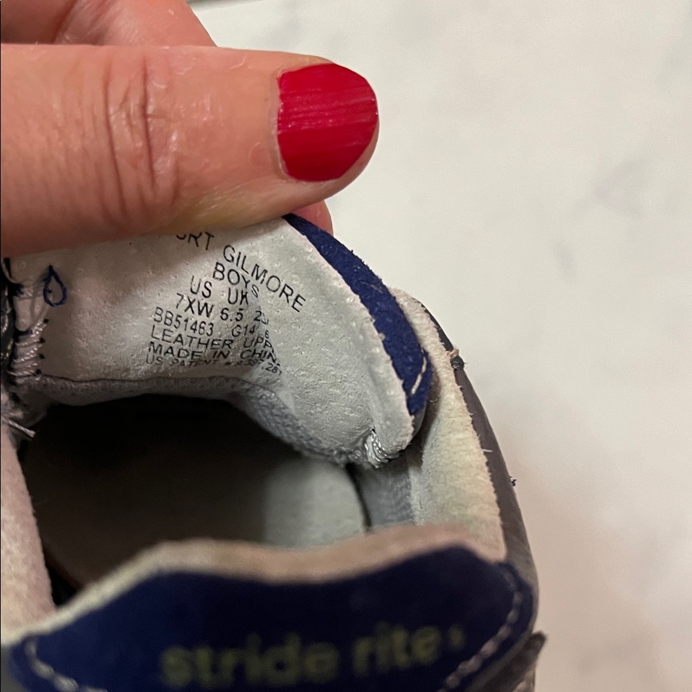 Stride Rite Navy and Gray Baby Shoes